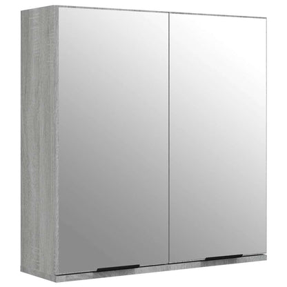 vidaXL 4 Piece Bathroom Cabinet Set Grey Sonoma Engineered Wood 5