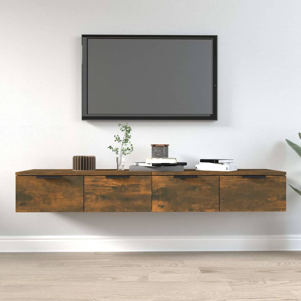 Wall Cabinets 2 pcs 68x30x20 cm Engineered Wood Smoked oak
