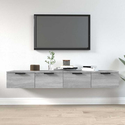 Wall Cabinets 2 pcs 68x30x20 cm Engineered Wood Grey sonoma