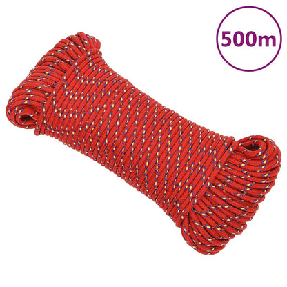 Boat Rope Polypropylene Length 500 m 5 mm Red