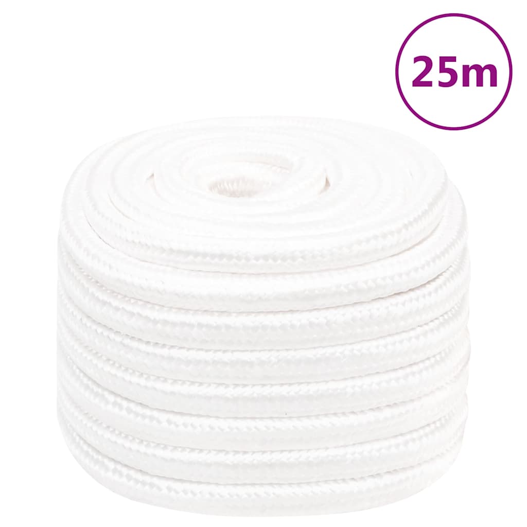 Boat Rope Full Polypropylene Length 25 m White 20 mm