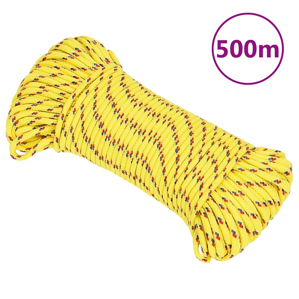 Boat Rope Polypropylene Length 500 m 5 mm Yellow
