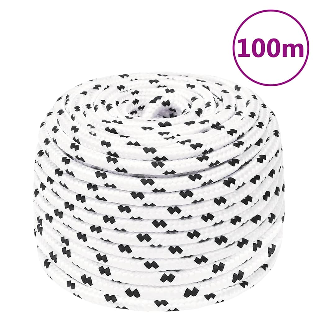 Work Rope Polyester White Length 100 m 10 mm
