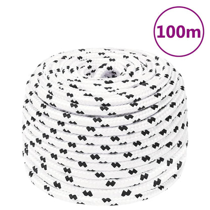 Work Rope Polyester White Length 100 m 10 mm