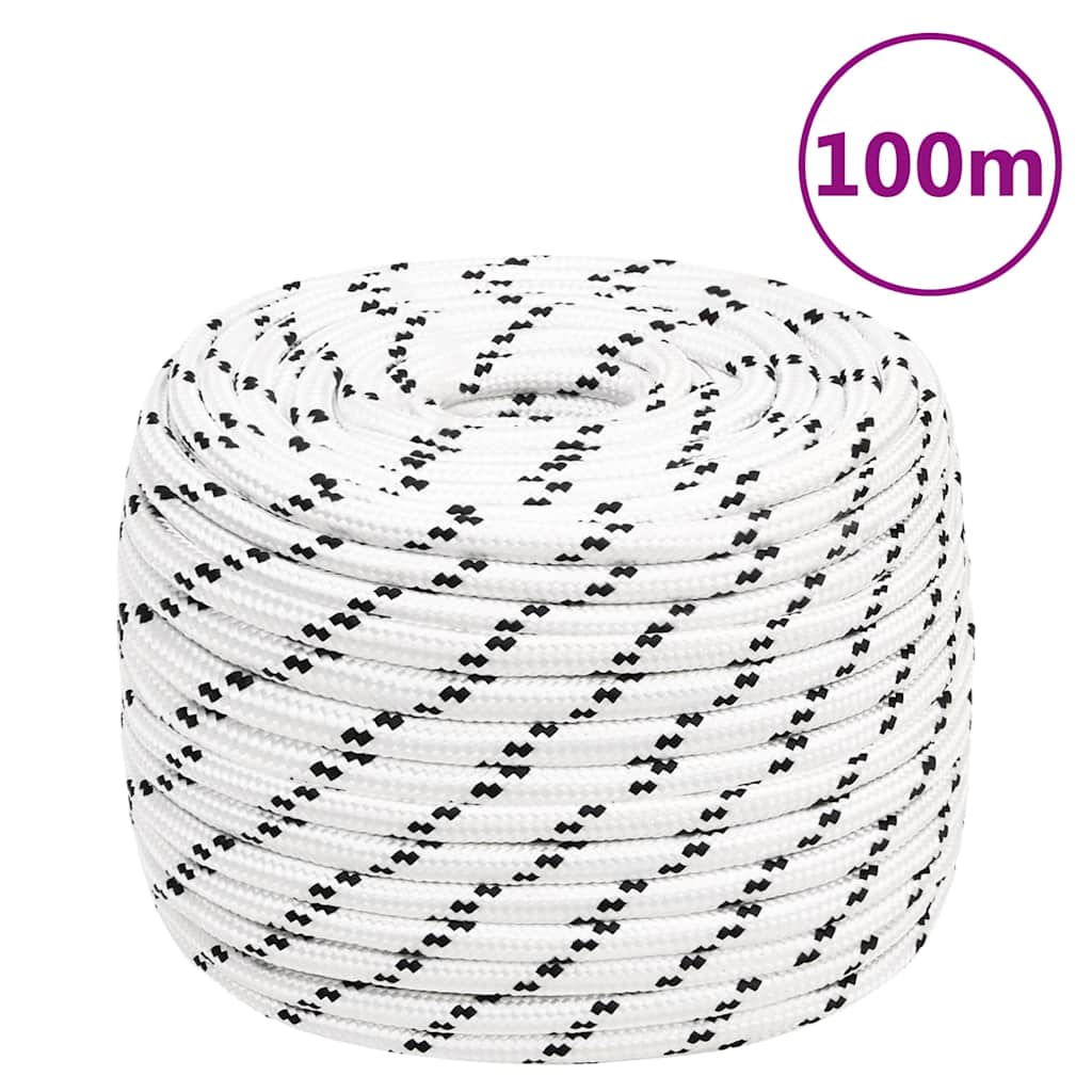 Work Rope Polyester White Length 100 m 14 mm