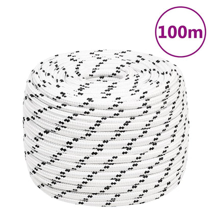 Work Rope Polyester White Length 100 m 14 mm