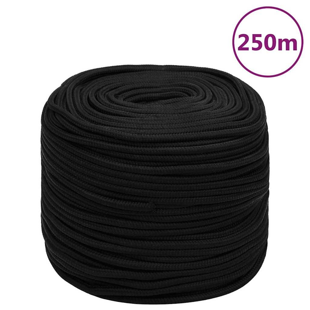 Work Rope Polyester Black Length 250 m 10 mm