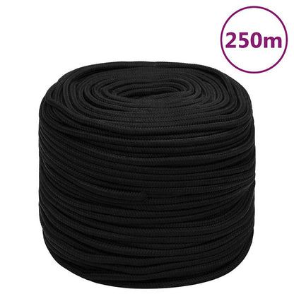 Work Rope Polyester Black Length 250 m 10 mm