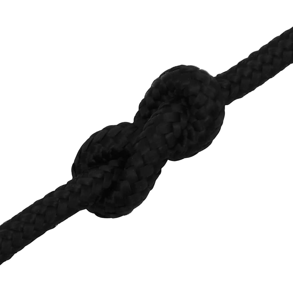 Work Rope Polyester Black Length 250 m 10 mm