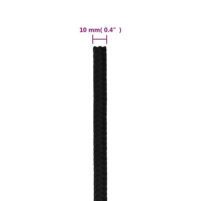Work Rope Polyester Black Length 250 m 10 mm