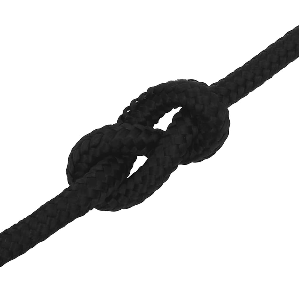 Work Rope Polyester Black Length 100 m 14 mm