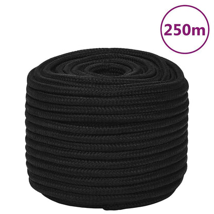 Work Rope Polyester Black Length 250 m 14 mm