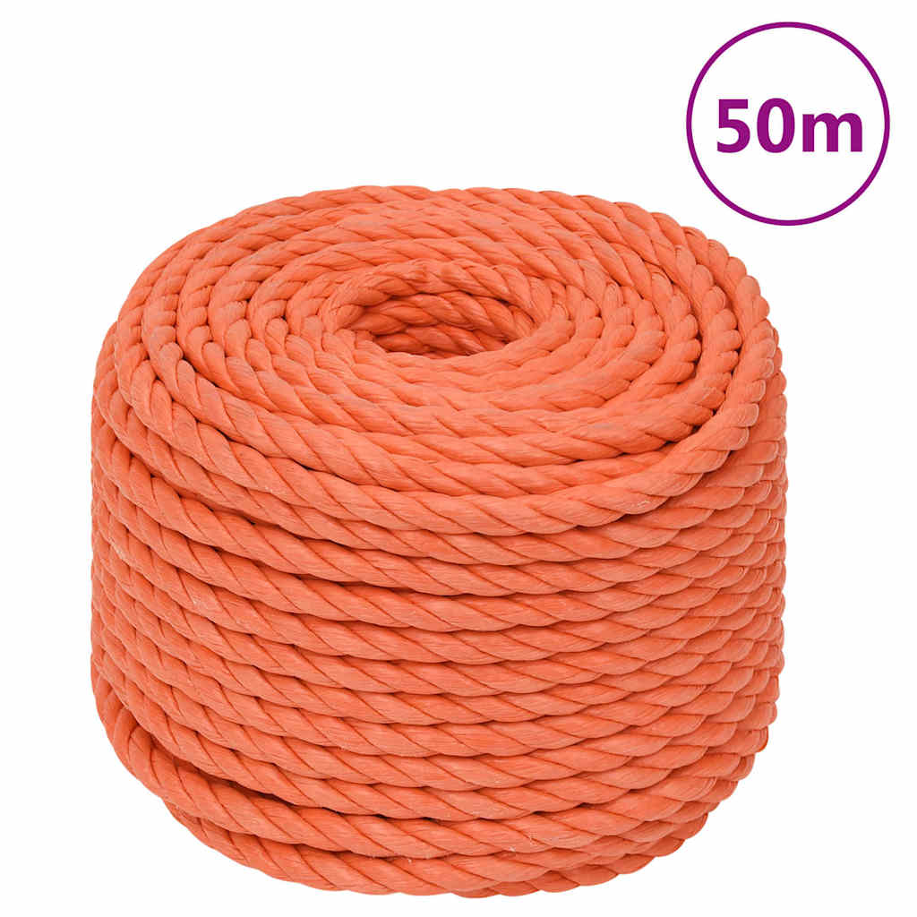 Work Rope Polypropylene Orange Length 50 m 24 mm