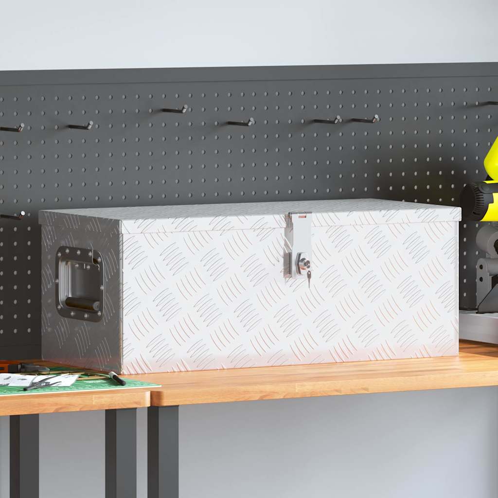 vidaXL Storage Box Aluminium Silver