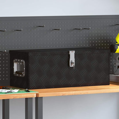 vidaXL Storage Box Aluminium Black
