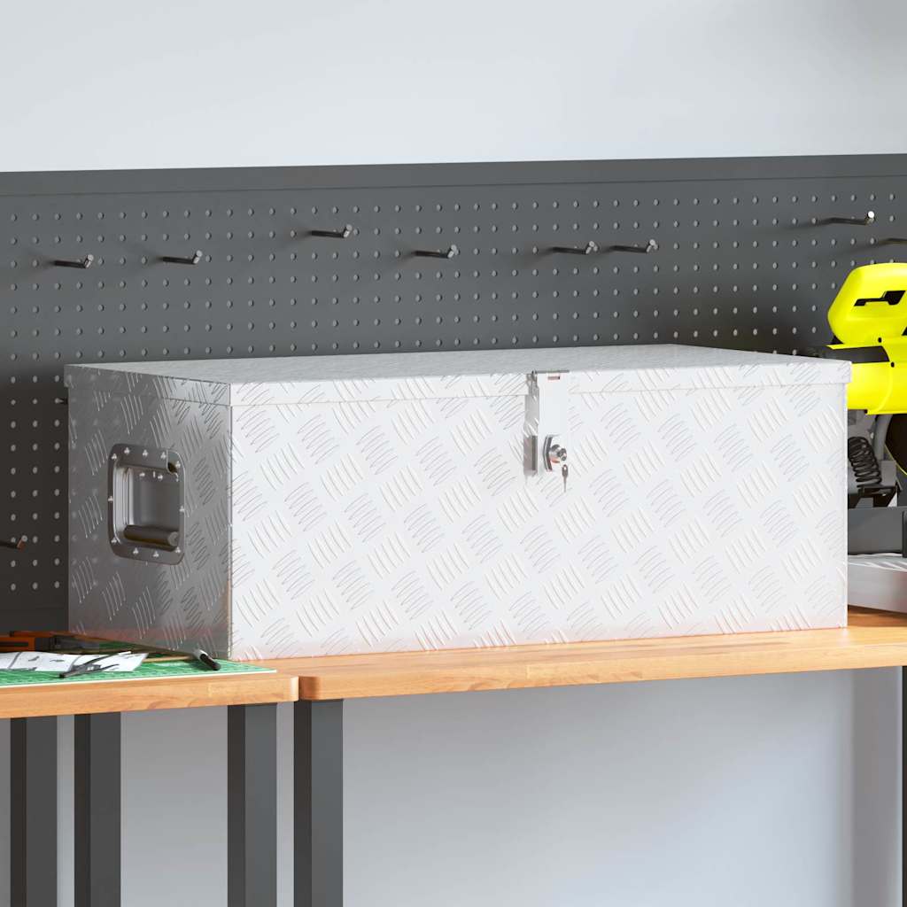 vidaXL Storage Box Aluminium Silver