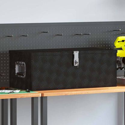 vidaXL Storage Box Aluminium Black