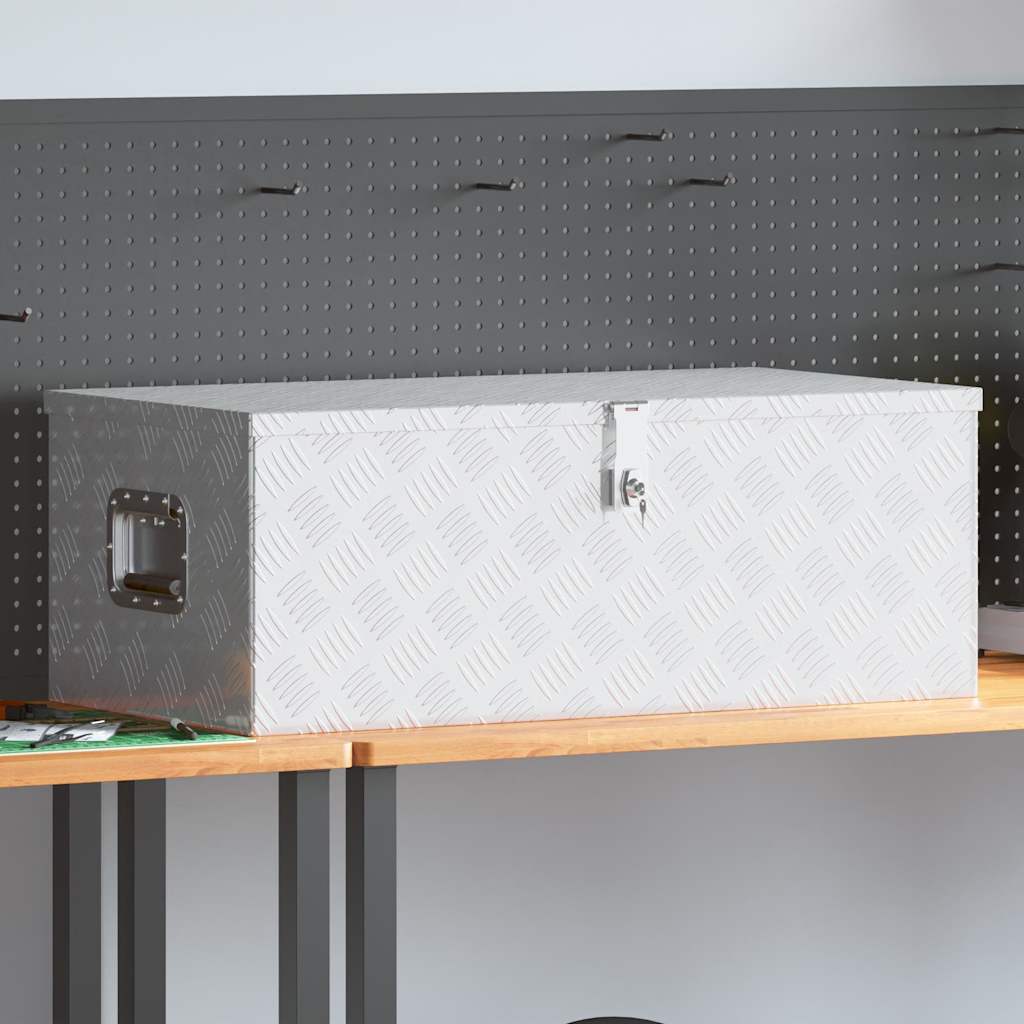 vidaXL Storage Box Aluminium Silver