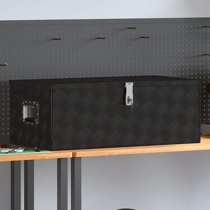 vidaXL Storage Box Aluminium Black