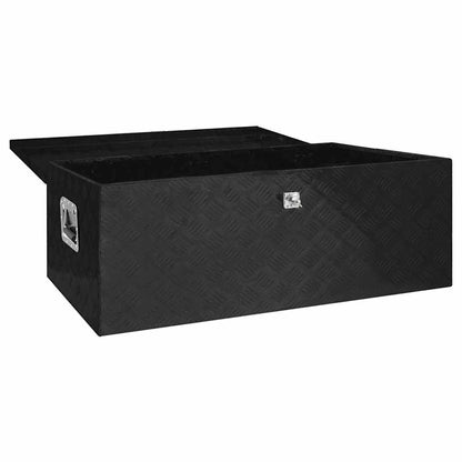 vidaXL Storage Box Black 100x55x37 cm Aluminium 3