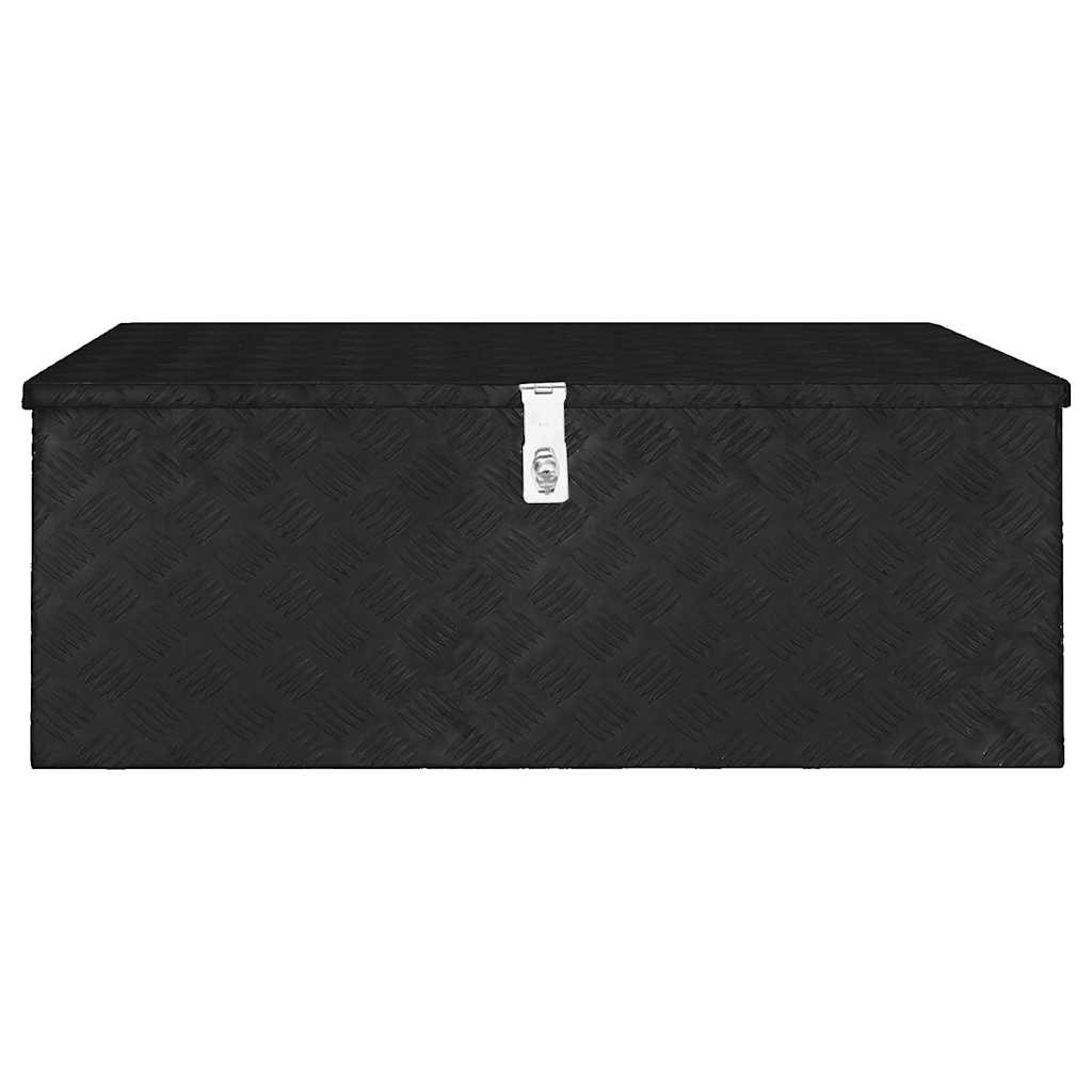 vidaXL Storage Box Black 100x55x37 cm Aluminium 4