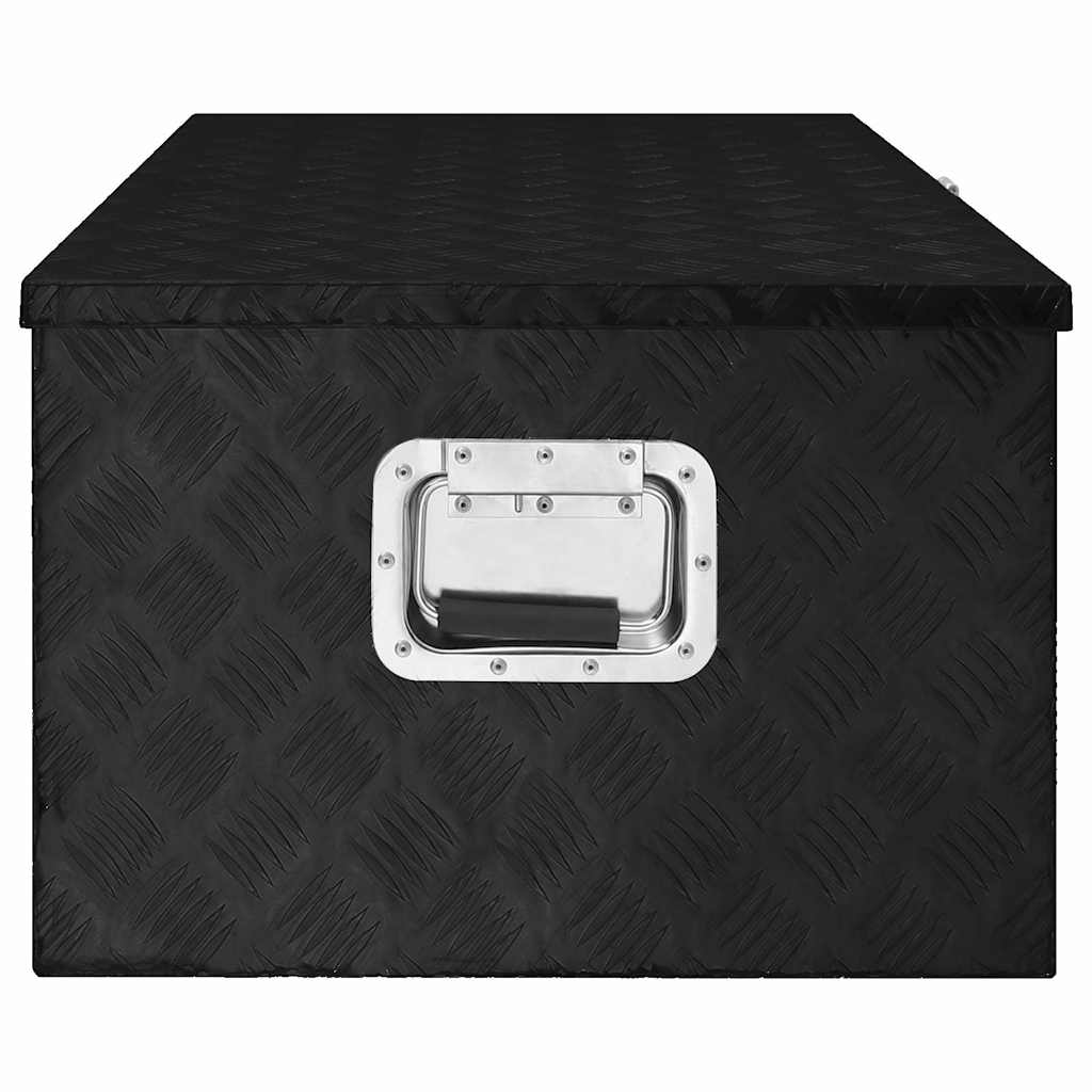 vidaXL Storage Box Black 100x55x37 cm Aluminium 5