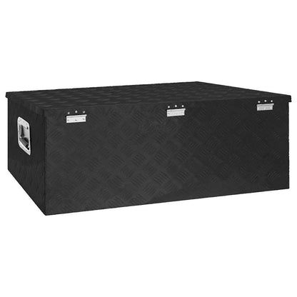 vidaXL Storage Box Black 100x55x37 cm Aluminium 6