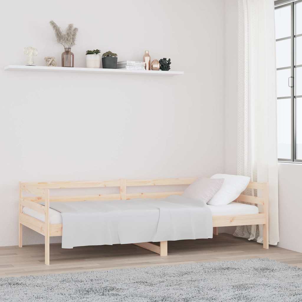 Day Bed without Mattress Solid Wood Pine Natural 80 cm