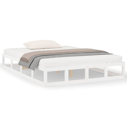 Bed Frame without Mattress Solid Wood Length 200 cm White 200 cm