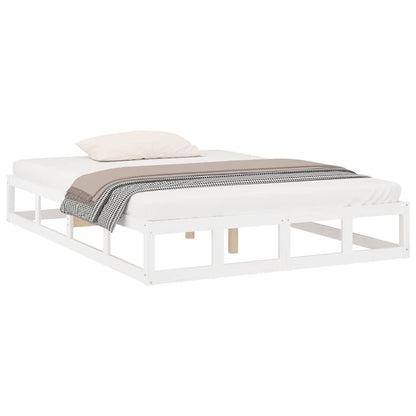 Bed Frame without Mattress Solid Wood Length 200 cm White 200 cm