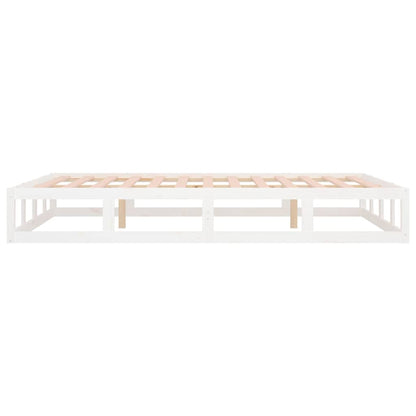 Bed Frame without Mattress Solid Wood Length 200 cm White 200 cm