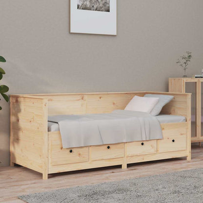 vidaXL Day Bed without Mattress 90x190 cm Single  Solid Wood Pine 1