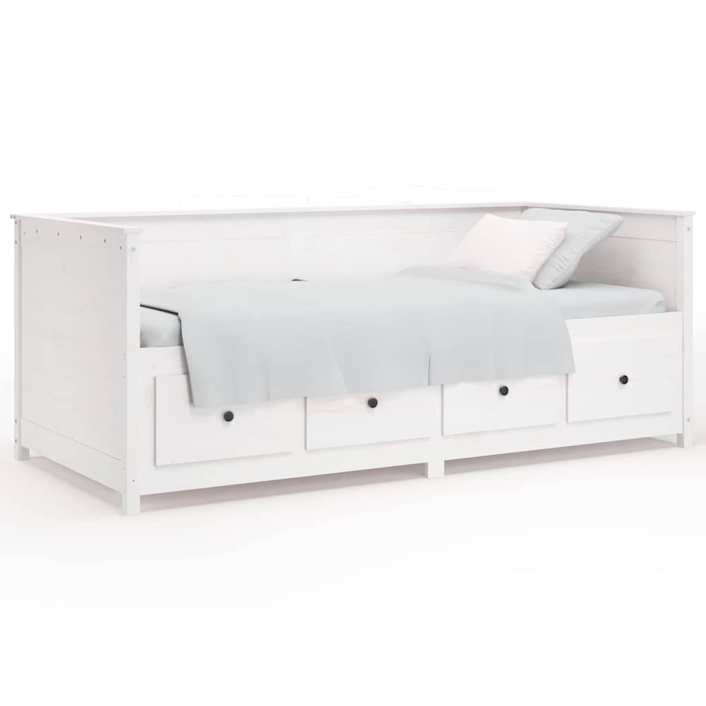 vidaXL Day Bed without Mattress White 90x190 cm Solid Wood Pine 2