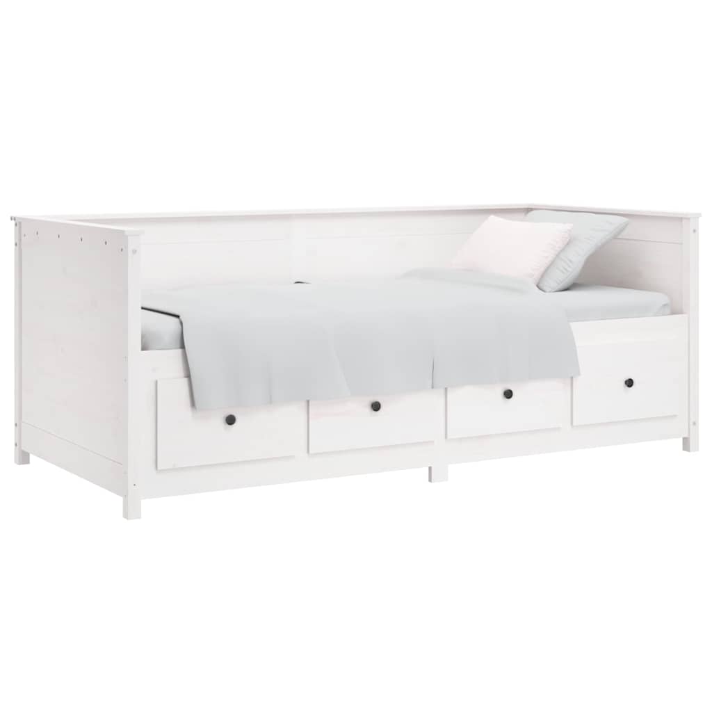 vidaXL Day Bed without Mattress White 90x190 cm Solid Wood Pine 4
