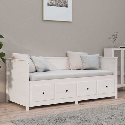 vidaXL Day Bed without Mattress White 90x190 cm Solid Wood Pine 3