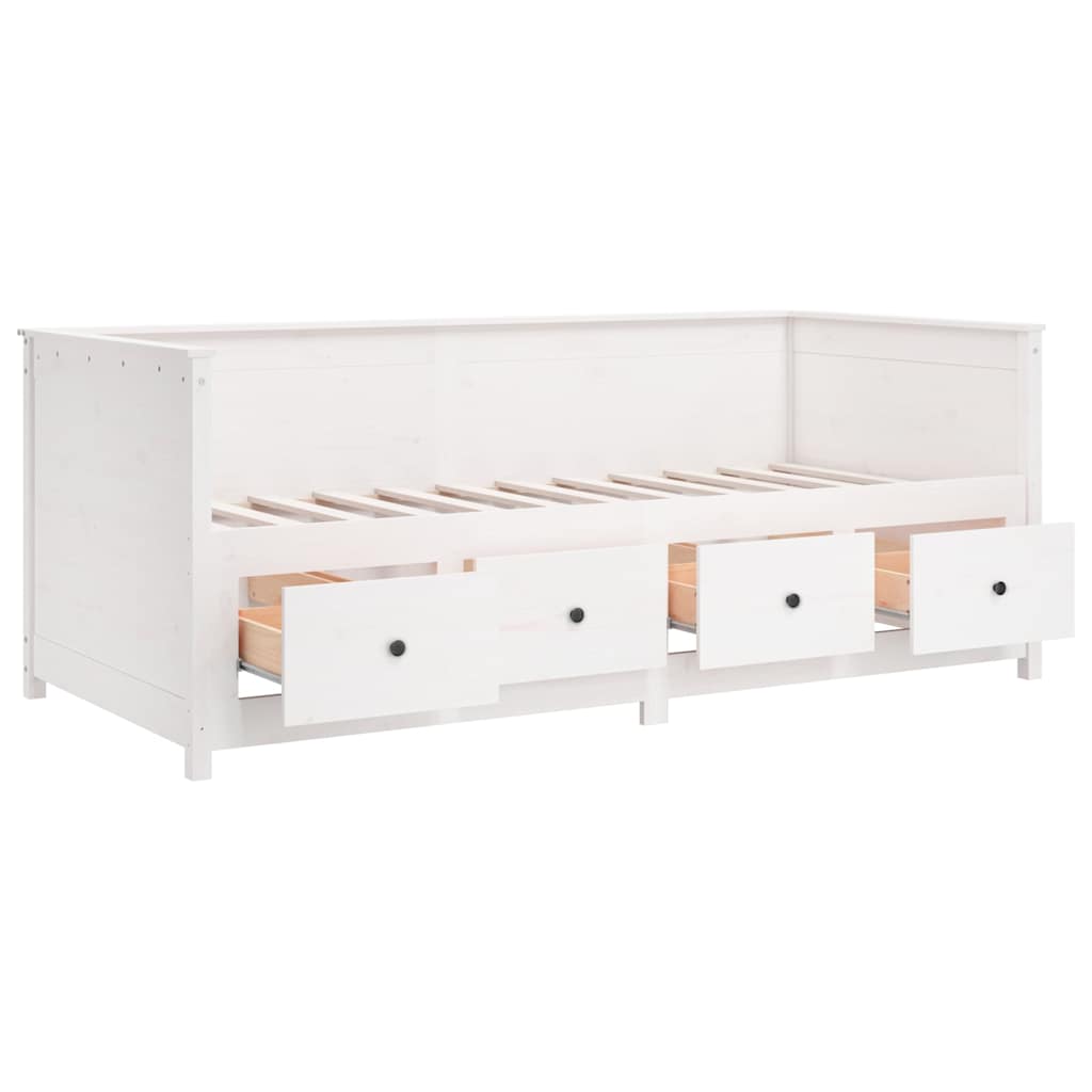 vidaXL Day Bed without Mattress White 90x190 cm Solid Wood Pine 5
