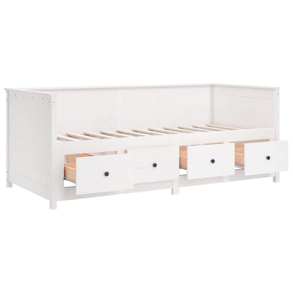 vidaXL Day Bed without Mattress White 90x190 cm Solid Wood Pine 5