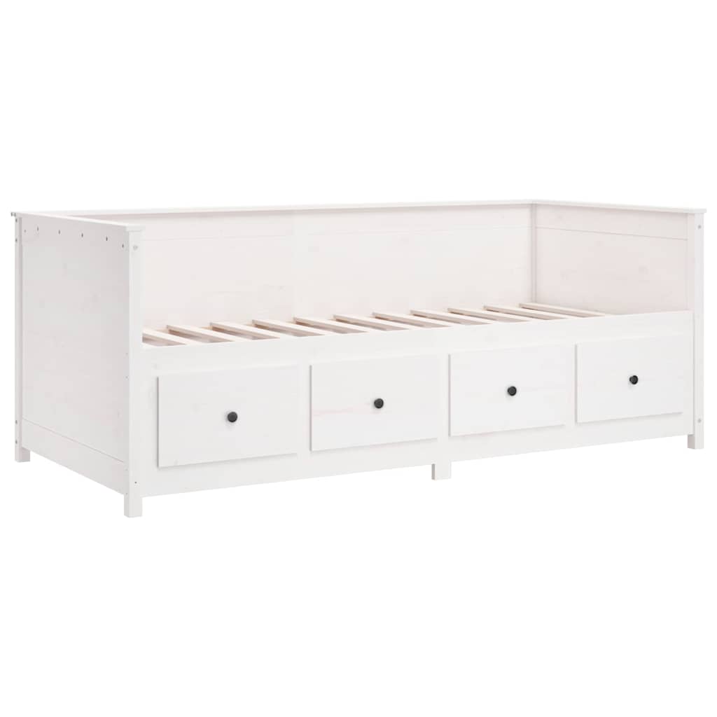 vidaXL Day Bed without Mattress White 90x190 cm Solid Wood Pine 6