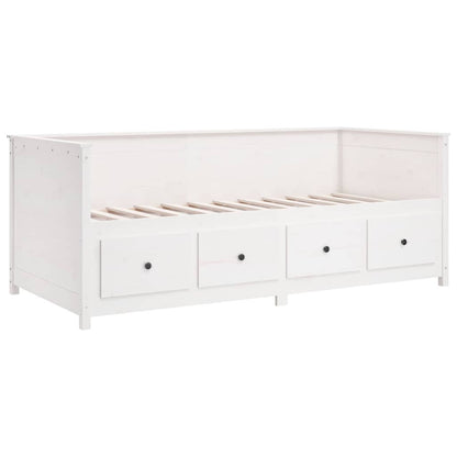 vidaXL Day Bed without Mattress White 90x190 cm Solid Wood Pine 6