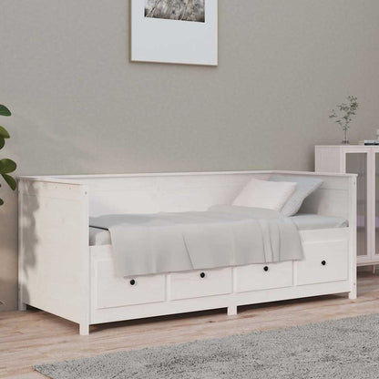 vidaXL Day Bed without Mattress White 90x190 cm Solid Wood Pine 1
