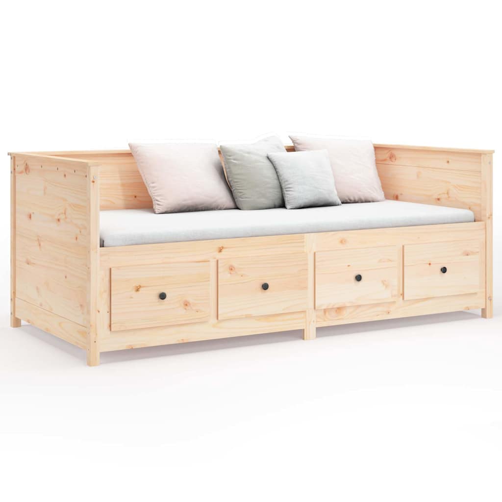 vidaXL Day Bed without Mattress 75x190 cm Small Single Solid Wood Pine 5