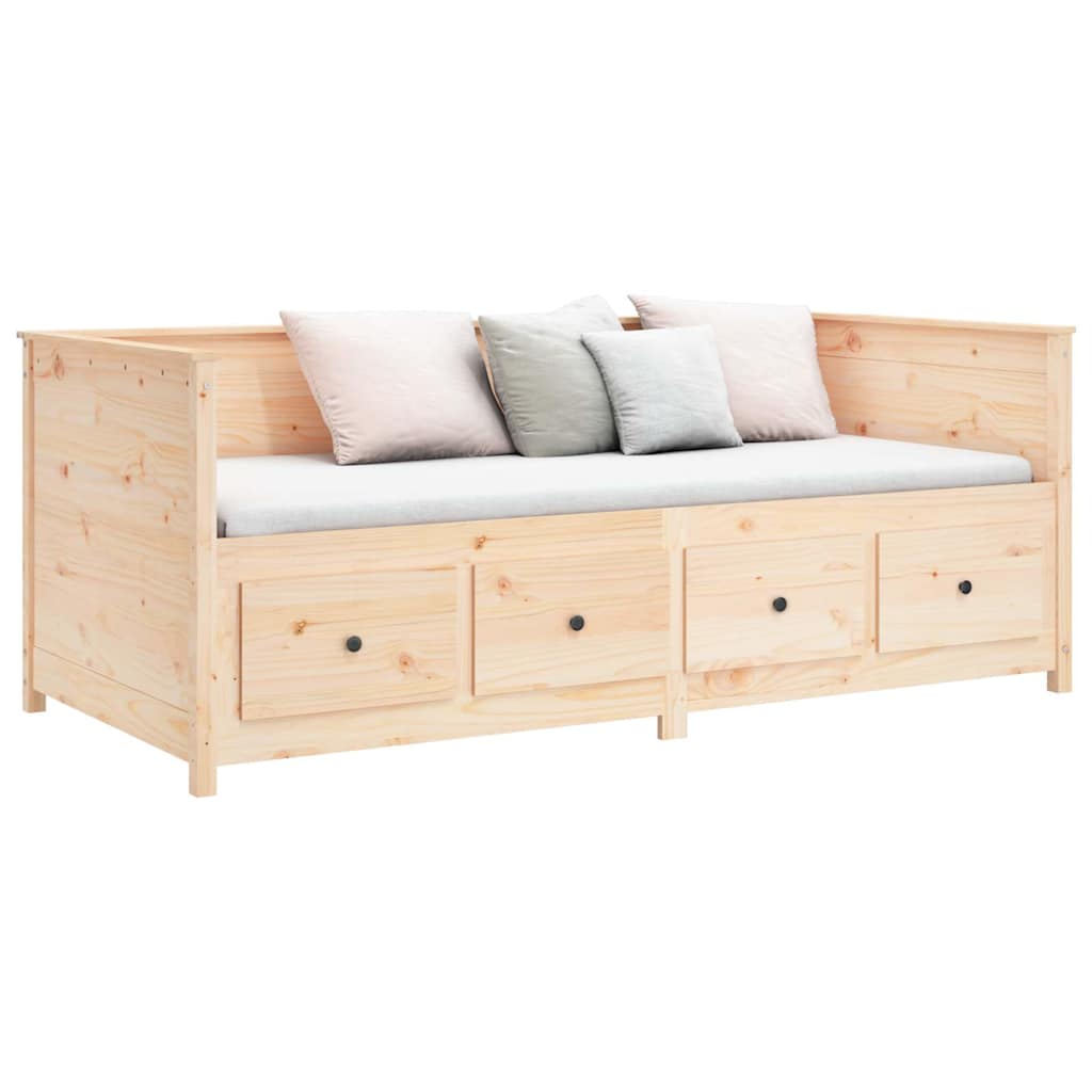 vidaXL Day Bed without Mattress 75x190 cm Small Single Solid Wood Pine 6