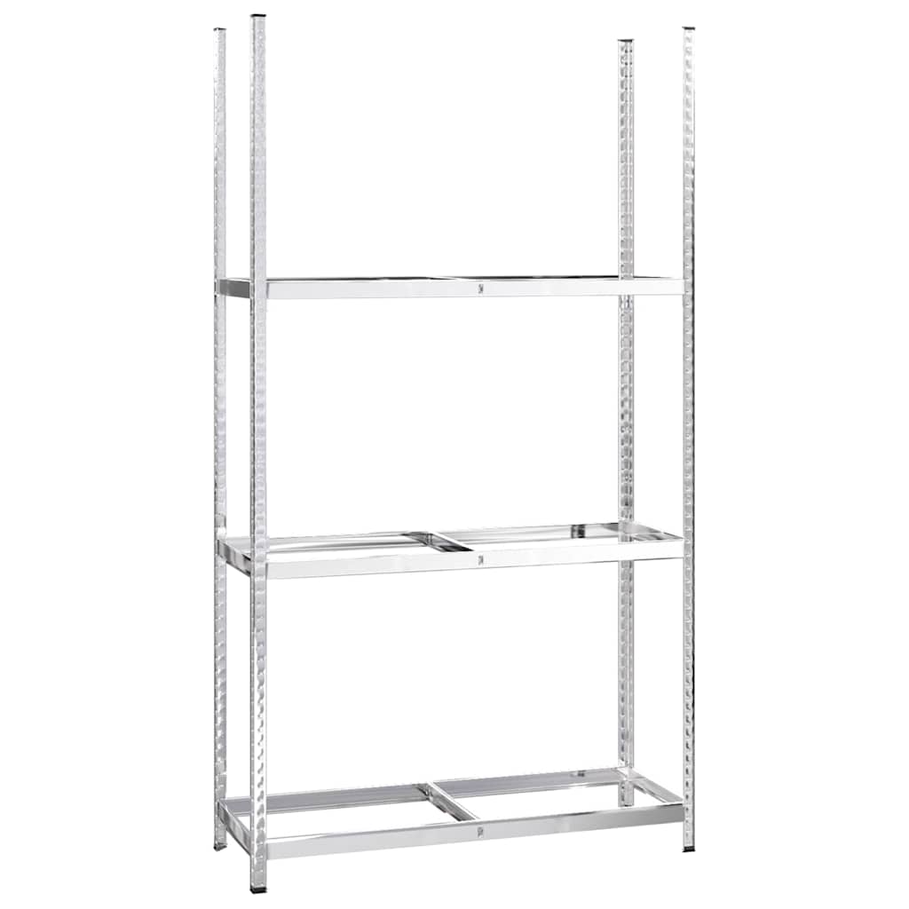 5-Layer Corner Shelf Steel&Engineered Wood Silver 110 x 40 x 200 cm