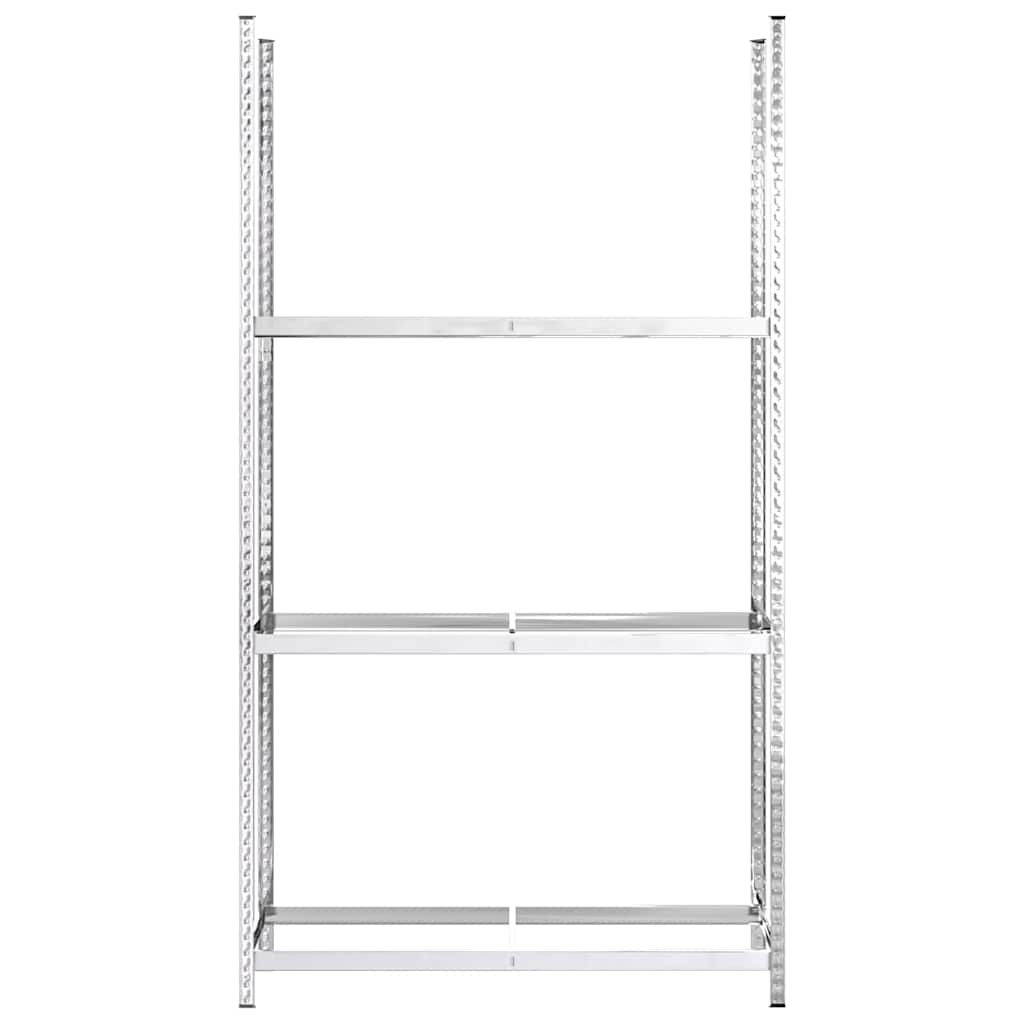 5-Layer Corner Shelf Steel&Engineered Wood Silver 110 x 40 x 200 cm