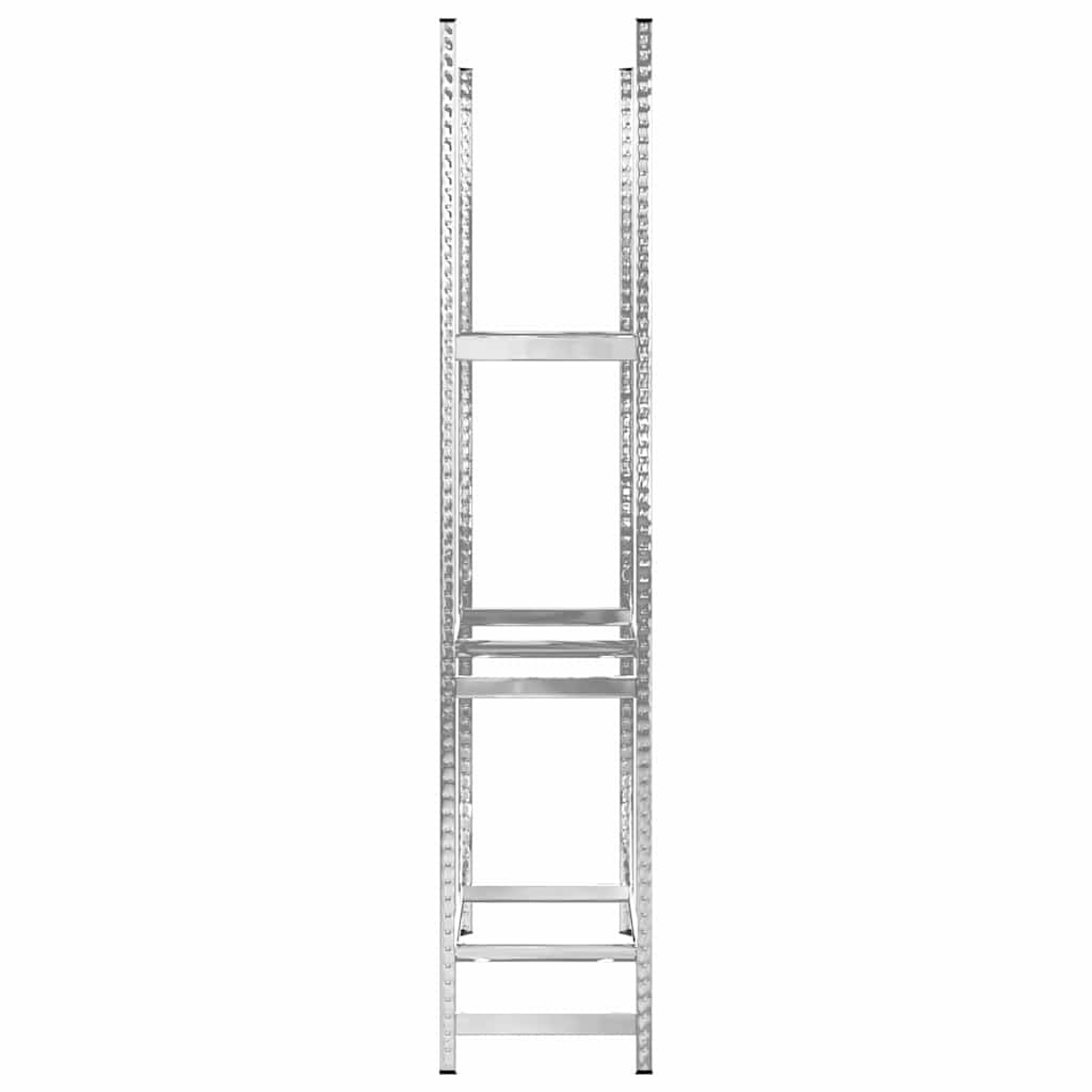 5-Layer Corner Shelf Steel&Engineered Wood Silver 110 x 40 x 200 cm