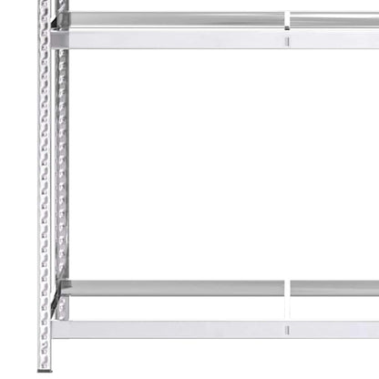 5-Layer Corner Shelf Steel&Engineered Wood Silver 110 x 40 x 200 cm