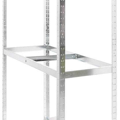 5-Layer Corner Shelf Steel&Engineered Wood Silver 110 x 40 x 200 cm