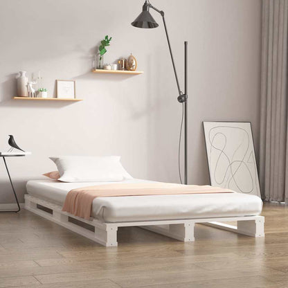 Pallet Bed without Mattress Solid Wood Length 200 cm White 100 cm