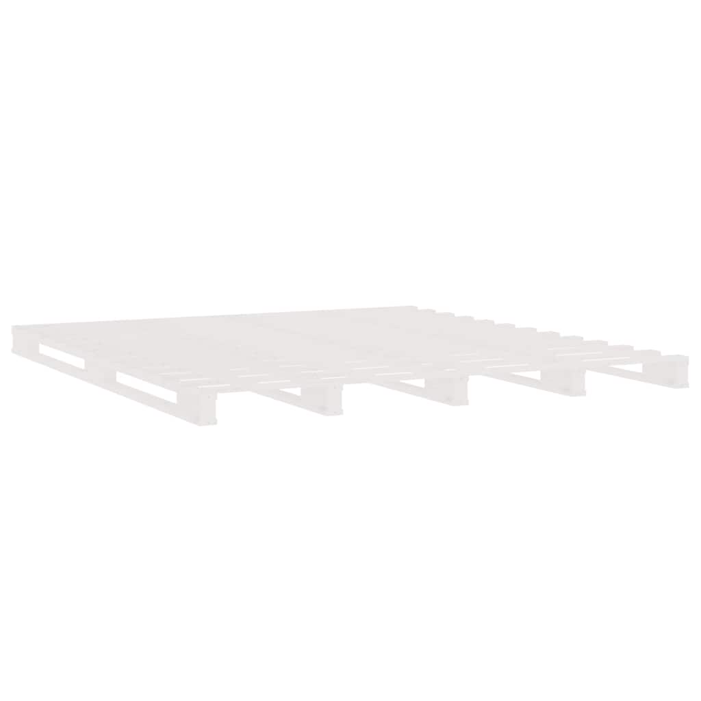 Pallet Bed without Mattress Solid Wood Length 200 cm White 140 cm