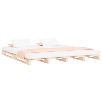Pallet Bed without Mattress Solid Wood Length 200 cm Natural 180 cm